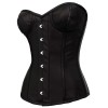 Women Real Leather Overbust Gothic Corset With Cups